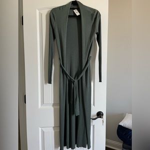 Express brand, new, long sleeve, belted long cardigan.
